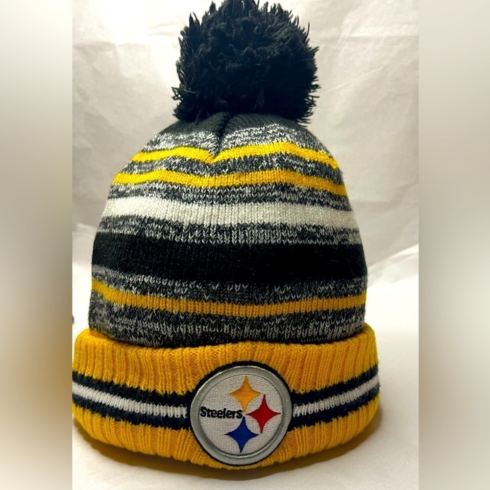 Pittsburgh Steelers hat cap New Era Beanie With Pom NFL